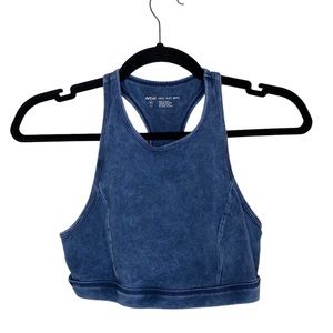 2/$20 Aerie Chill Play Move Blue High Neck Sports Bra